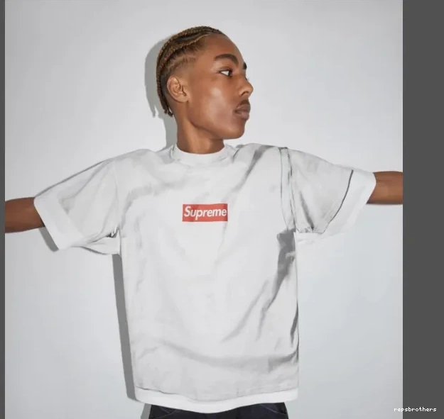 L S XL genuine sleeved M structure LOGO MARGIELA BOX 24SS white short MAISON two-piece MM6 TEE 0506